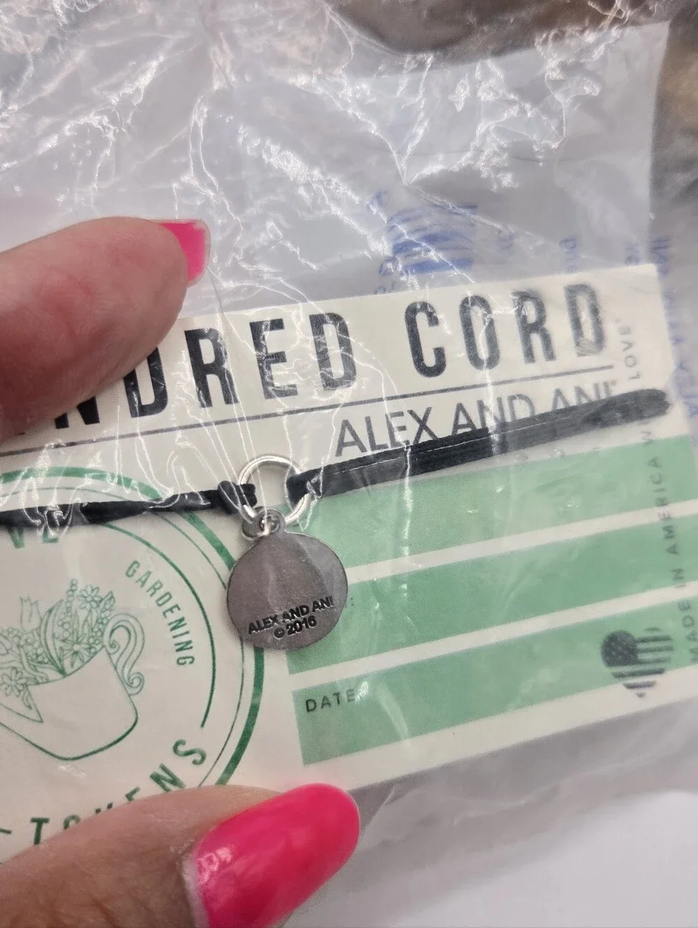 Alex and Ani Kindred Cord Bracelet in Black with Silver Charm